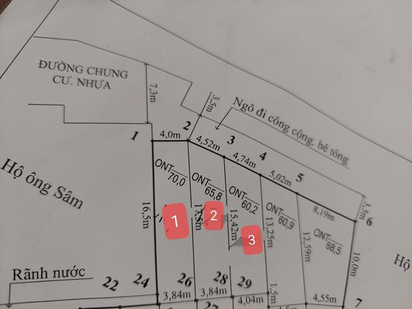 BÁN 3 LÔ ĐẤT TẠI LƯƠNG QUÁN - NAM SƠN