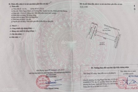 BÁN LÔ ĐẤT VỊ TRÍ ĐẸP TRƯỜNG THÀNH, TRƯỜNG THỌ, AN LÃO