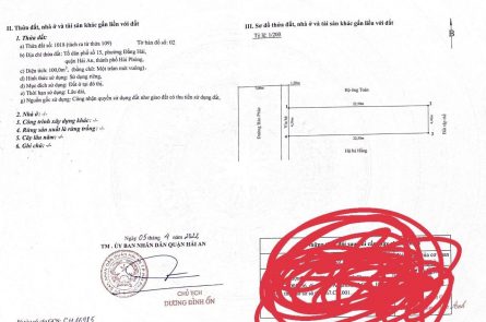 CHÍNH CHỦ CẦN TIỀN BÁN LÔ ĐẤT 100M2 TẠI ĐƯỜNG BẢO PHÚC, ĐẰNG HẢI, HẢI AN, HẢI PHÒNG