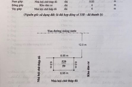 59 M MẶT ĐƯỜNG MÁNG NƯỚC NGÃ TƯ CƠ ĐIỆN