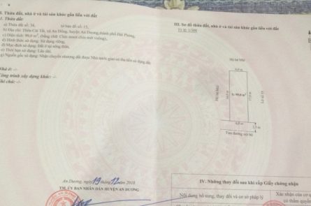 HOT HOT LÔ ĐẤT TẠI CÁI TẮT AN ĐỒNG AN DƯƠNG, HẢI PHÒNG 2.7 TỶ 99M2