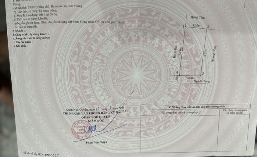 BÁN LÔ TRONG NGÕ 165 ĐÀ NẴNG