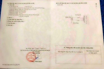 BÁN LÔ ĐẤT TẠI KHI 1 - TT TIÊN LÃNG - HẢI PHÒNG