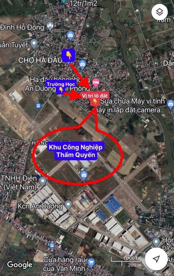 202 m đất Hạ Đỗ Hồng Phong, gần chợ Hà Đậu