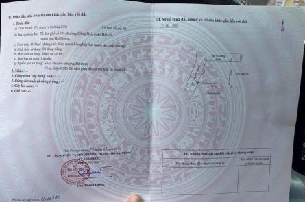 Bán đất lô góc ngõ 81 Đoàn kết Đằng Hải, Hải An.