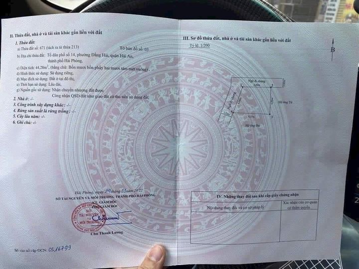 Bán đất lô góc ngõ 81 Đoàn kết Đằng Hải, Hải An.